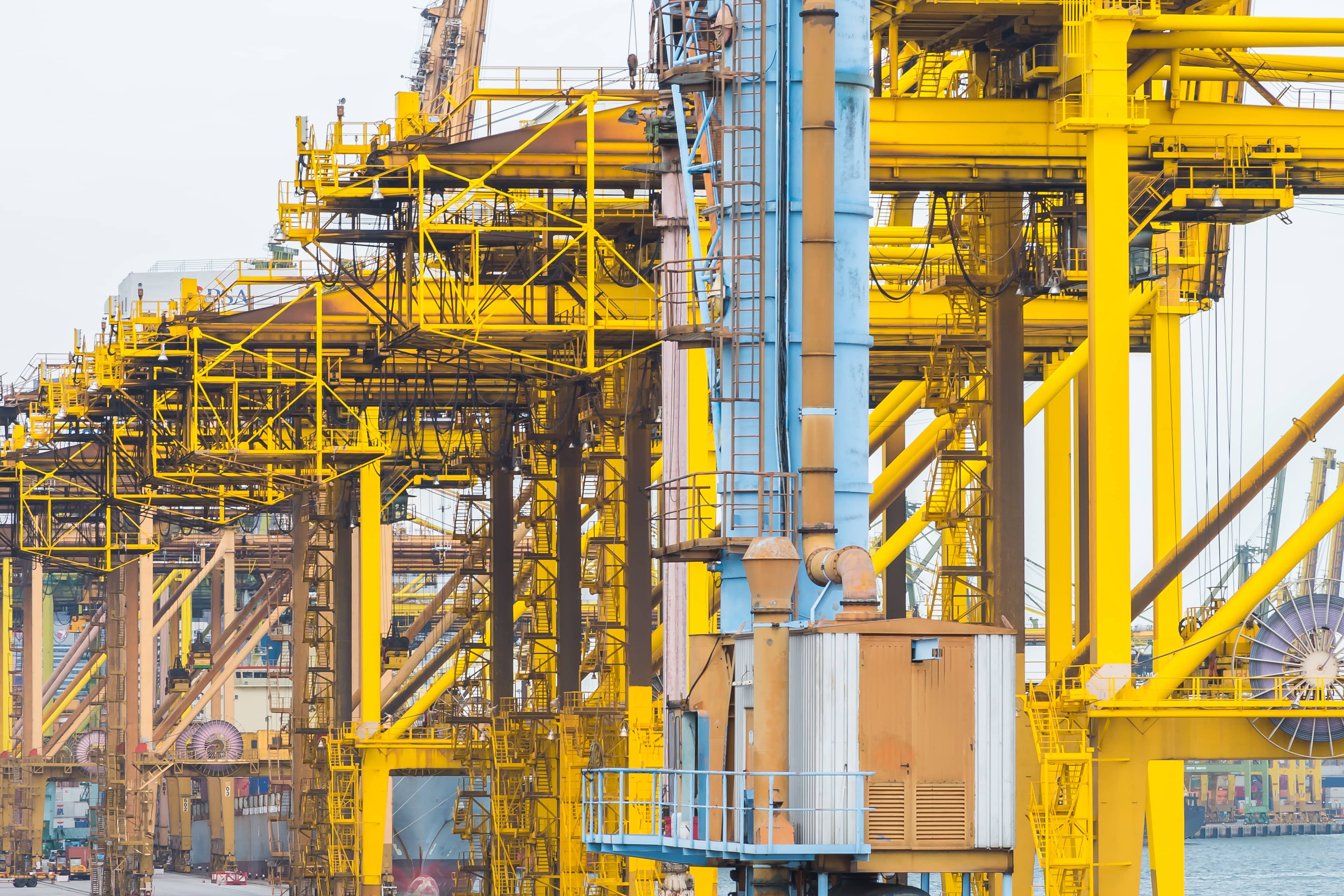 Port crane and shipping cargo operations